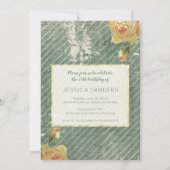 ヴィンテージバラ写真テンプレートエレガントバースデーパーティー 招待状 (裏面)