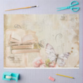 ヴィンテージバラ切り離し 薄葉紙 (クラフト)