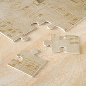 ヴィンテージバラ及び楽譜ジグソーパズル ジグソーパズル (側面)