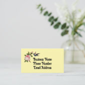 ヴィンテージバラ及び鳥類名刺 名刺 (スタンド正面)