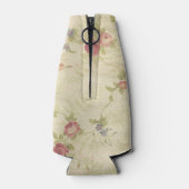 ヴィンテージバラ古い動揺して生地パターン ボトルクーラー (裏面)