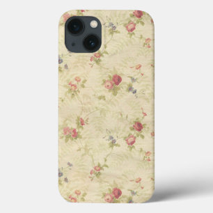 ヴィンテージバラ古い動揺して生地パターン iPhone 13ケース