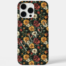 ヴィンテージバラ名前をカスタムする10代Iphoneケース iPhone 16 Pro Maxケース