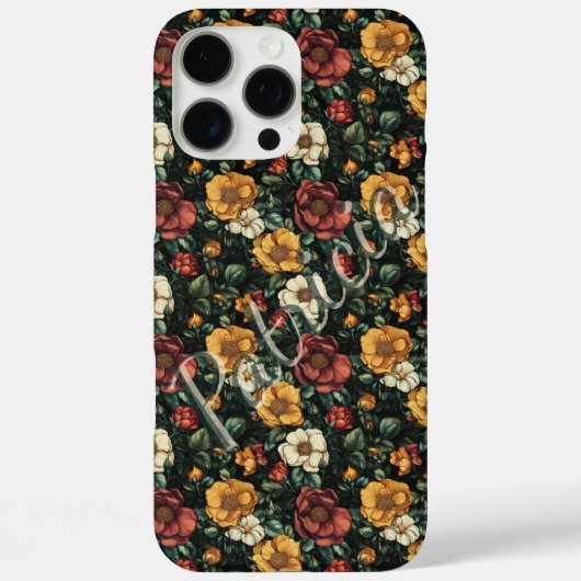 ヴィンテージバラ名前をカスタムする10代Iphoneケース Case-Mate iPhoneケース (裏面)