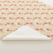 ヴィンテージバラ国コテージ毛布 シェルパブランケット (3/4)