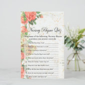 ヴィンテージバラ子供部屋ライムクイズベビーシャワーゲーム (スタンド正面)