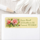 ヴィンテージバラ差出人住所ラベル ラベル (インサイチュ)