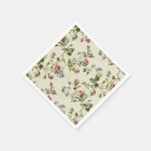 ヴィンテージバラ庭園の結婚式ナプキン スタンダードカクテルナプキン (角)
