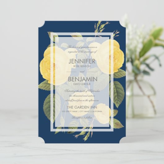 ヴィンテージバラ庭園の結婚式招待状 招待状 (スタンド正面)