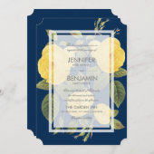 ヴィンテージバラ庭園の結婚式招待状 招待状 (正面/裏面)