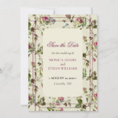 ヴィンテージバラ庭園の結婚式 セーブザデート (正面)