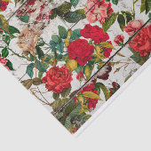 ヴィンテージバラ庭園オン木製壁 – 垂直 薄葉紙 (詳細)