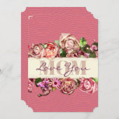 ヴィンテージバラ愛あなたカスタムママ母の日 シーズンカード (正面/裏面)