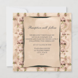 ヴィンテージバラ披露宴招待状 招待状