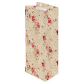 ヴィンテージバラ抱き枕用ワインボトル ワインギフトバッグ (裏面アングル)