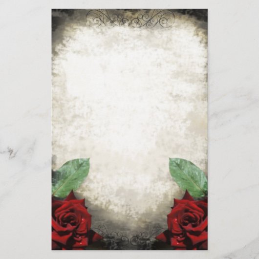 ヴィンテージバラ文房具 便箋 (正面)