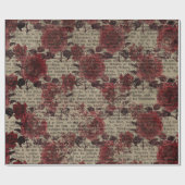 ヴィンテージバラ新聞社タイポグラフィ ラッピングペーパー (フラット)