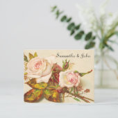 ヴィンテージバラ日付の保存 案内ポストカード (スタンド正面)