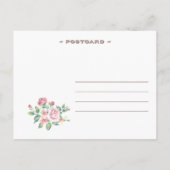 ヴィンテージバラ日付の保存 案内ポストカード (裏面)