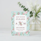 ヴィンテージバラ日付の保存 案内ポストカード (スタンド正面)