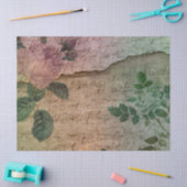 ヴィンテージバラ書音楽のデコペ動揺してージ 薄葉紙 (クラフト)