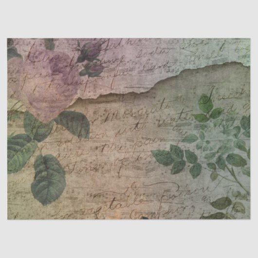 ヴィンテージバラ書音楽のデコペ動揺してージ 薄葉紙 (正面)