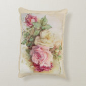 ヴィンテージバラ枕、ヴィンテージバラクッション アクセントクッション (裏面(縦))
