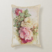 ヴィンテージバラ枕、ヴィンテージバラクッション アクセントクッション (正面(垂直))