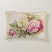 ヴィンテージバラ枕、ヴィンテージバラクッション アクセントクッション (裏面)