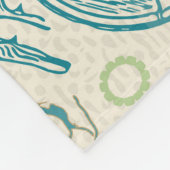 ヴィンテージバラ模様 フリースブランケット (角)