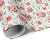 ヴィンテージバラ模様 ラッピングペーパー (ロールコーナー)