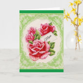 ヴィンテージバラ母の日 カード (黄色い花)