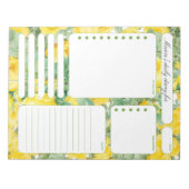 ヴィンテージバラ毎日のプランナーメモとTo Doリスト ノートパッド (正面)