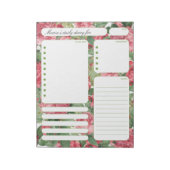 ヴィンテージバラ毎日のプランナーメモとTo Doリスト ノートパッド (回転)