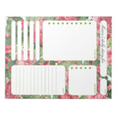 ヴィンテージバラ毎日のプランナーメモとTo Doリスト ノートパッド (正面)