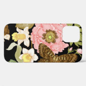 ヴィンテージバラ牡丹:黒色花柄 Case-Mate iPhoneケース (裏面 (横))