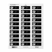 ヴィンテージバラ白黒美術 ラベル (フルシート)