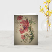 ヴィンテージバラ空白の – グリーティングカード (黄色い花)