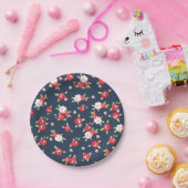 ヴィンテージバラ紙プレート ペーパープレート (パーティー)