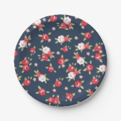 ヴィンテージバラ紙プレート ペーパープレート (正面)