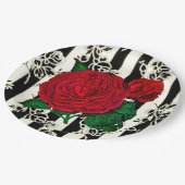 ヴィンテージバラ紙プレート ペーパープレート (アングル)