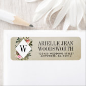 ヴィンテージバラ結婚の住所 シール (インサイチュ)