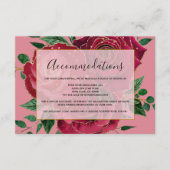 ヴィンテージバラ結婚の収容エンクロージャカード エンクロージャーカード (正面)