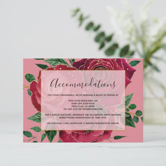 ヴィンテージバラ結婚の収容エンクロージャカード エンクロージャーカード (スタンド正面)