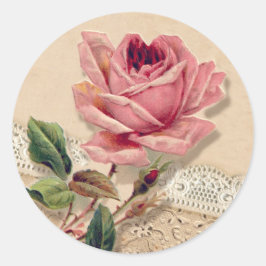 ヴィンテージバラ結婚の婚約シャワー ラウンドシール