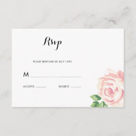 ヴィンテージバラ結婚の応答RSVPカード 出欠カード