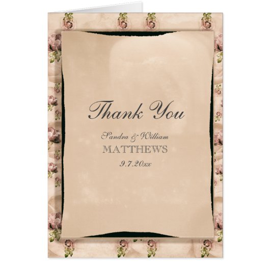 ヴィンテージバラ結婚の感謝 (正面)