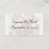 ヴィンテージバラ結婚の登録カード エンクロージャーカード (裏面)