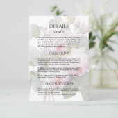 ヴィンテージバラ結婚ズゲスト詳細カード エンクロージャーカード (スタンド正面)