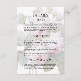 ヴィンテージバラ結婚ズゲスト詳細カード エンクロージャーカード